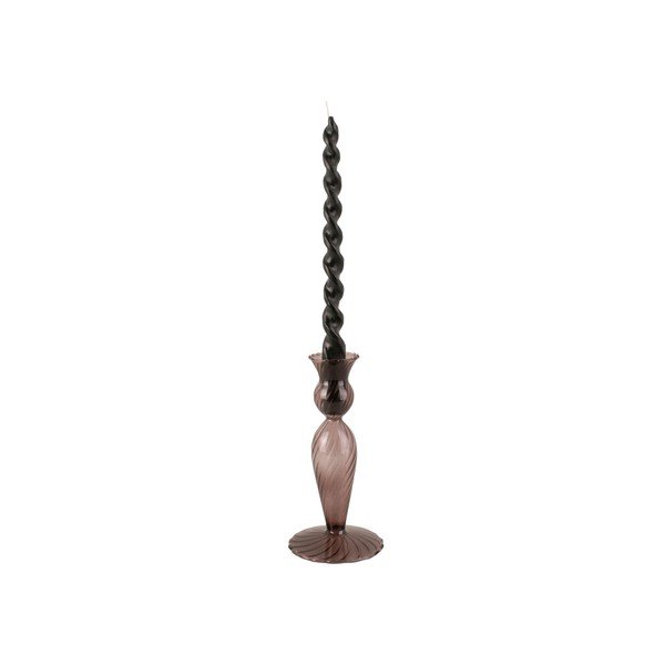 Rudos spalvos stiklo žvakidė PT LIVING Swirl, aukštis 17 cm-image-3