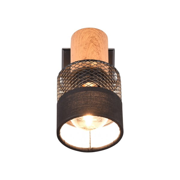 Sieninė lempa juodos spalvos/natūralios spalvos ø 7 cm Nandini – Trio-image-4