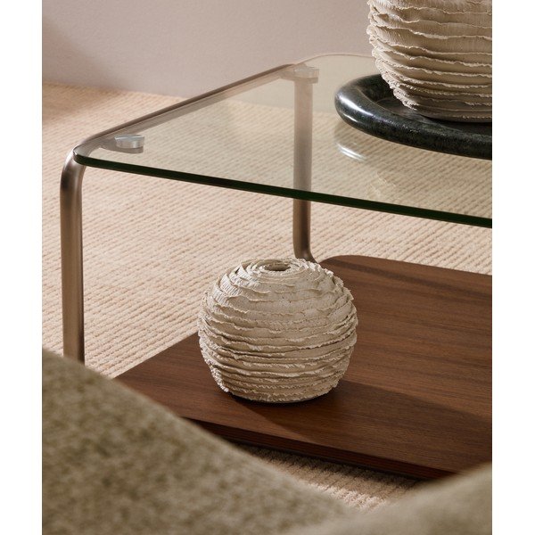 Kreminės spalvos iš keramikos rankų darbo vaza (aukštis 15,5 cm) Evania – Kave Home-image-1