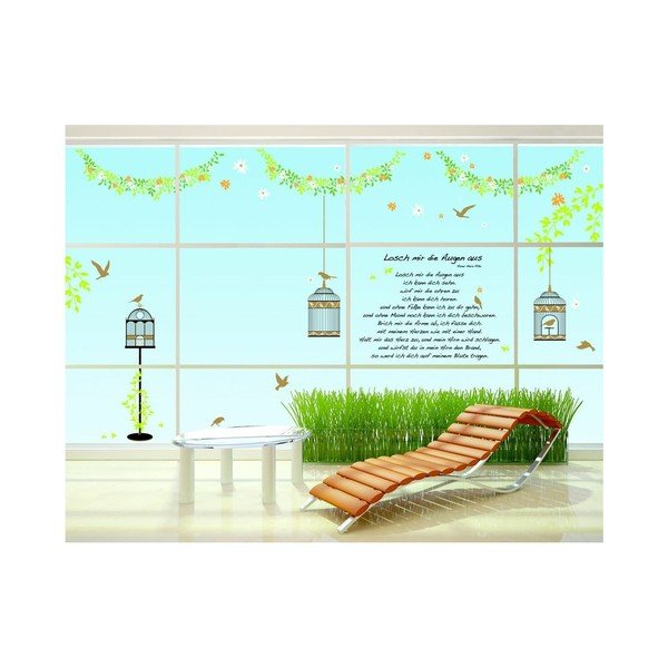 Lipdukas Ambiance Elegantiški narveliai, paukščiai ir gėlės, 30 cm-image-3