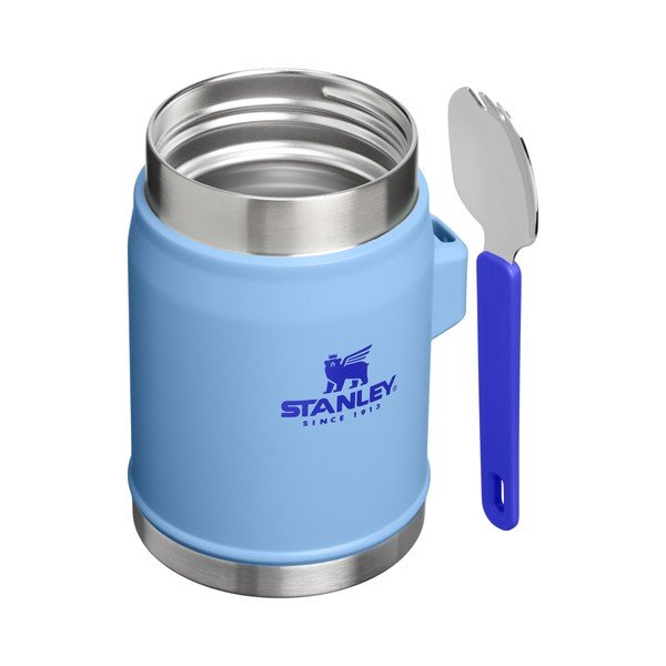 Mėlynos spalvos iš nerūdijančio plieno maistui termosas 400 ml Legendary Food Jar + Spork Blue Sky – Stanley-image-1