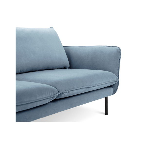 Šviesiai mėlyna aksominė sofa Cosmopolitan Design Vienna, 230 cm-image-3