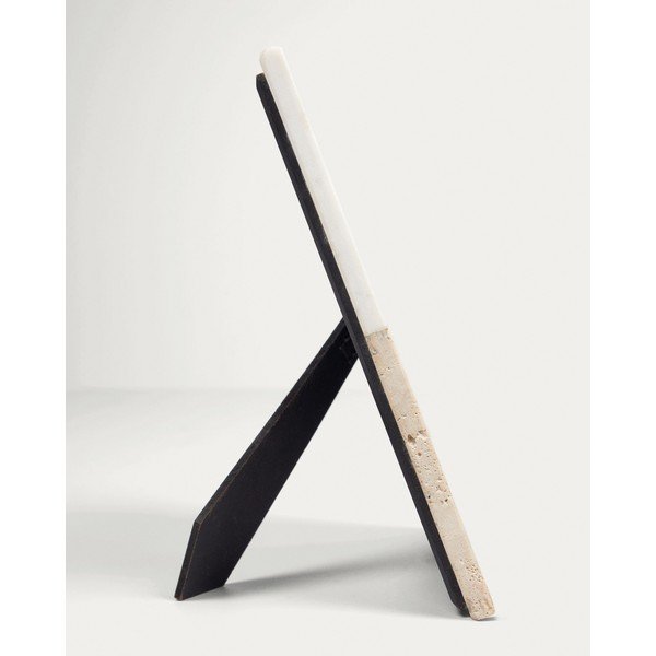 Baltos spalvos iš akmens pastatomas rėmas 18x23 cm Uria – Kave Home-image-3