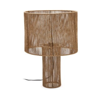 Natūralios spalvos stalinis šviestuvas (aukštis 54 cm) iš džiuto Pontos – Kave Home
