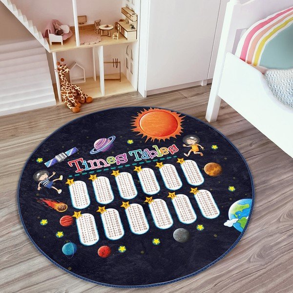 Vaikiškas kilimas juodos spalvos ø 80 cm Comfort – Mila Home-image-3
