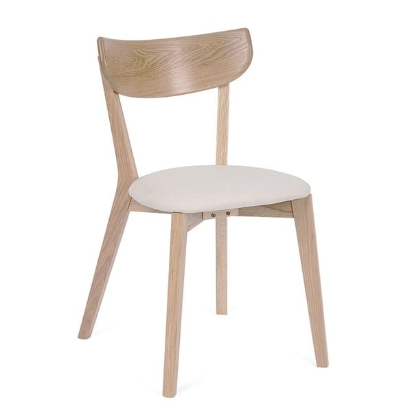 Ąžuolinė valgomojo kėdė su balta sėdyne Arch - Bonami Selection