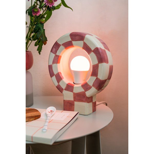 Rožinės spalvos stalinis šviestuvas (aukštis 23,5 cm) Vialini – Bloomingville-image-4