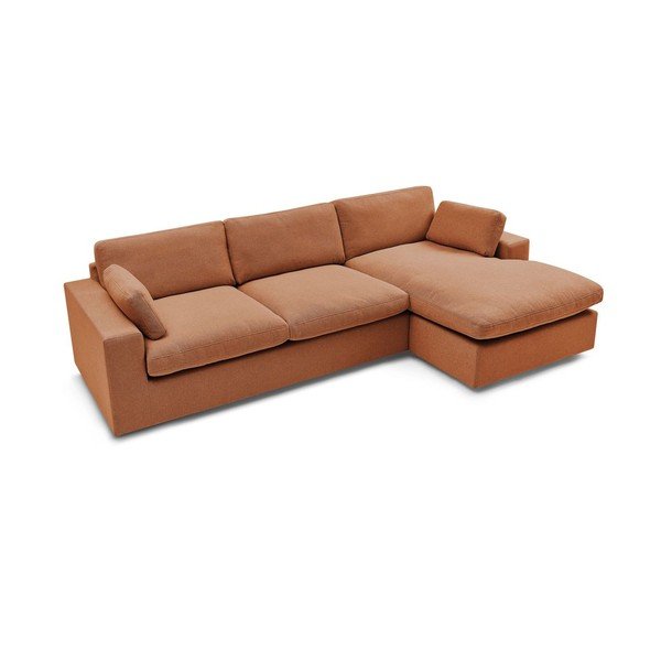 Oranžinės spalvos kampinė sofa Belair – Bobochic Paris-image-3