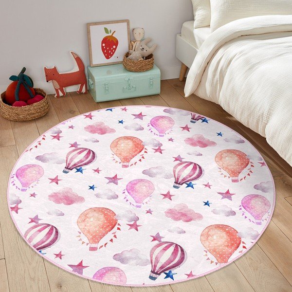 Vaikiškas kilimas rožinės spalvos ø 120 cm Comfort – Mila Home-image-2