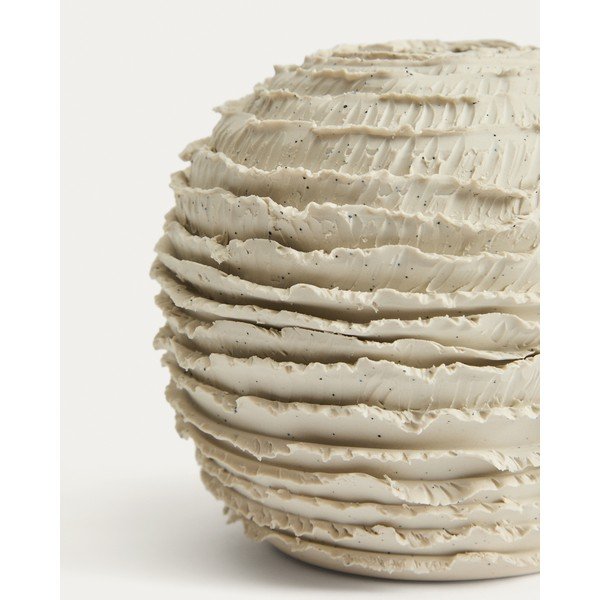 Kreminės spalvos iš keramikos rankų darbo vaza (aukštis 15,5 cm) Evania – Kave Home-image-4