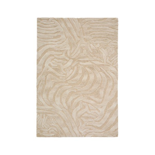 Rankų darbo smėlio spalvos iš vilnos mišinio kilimas 160x230 cm Tribet – Kave Home
