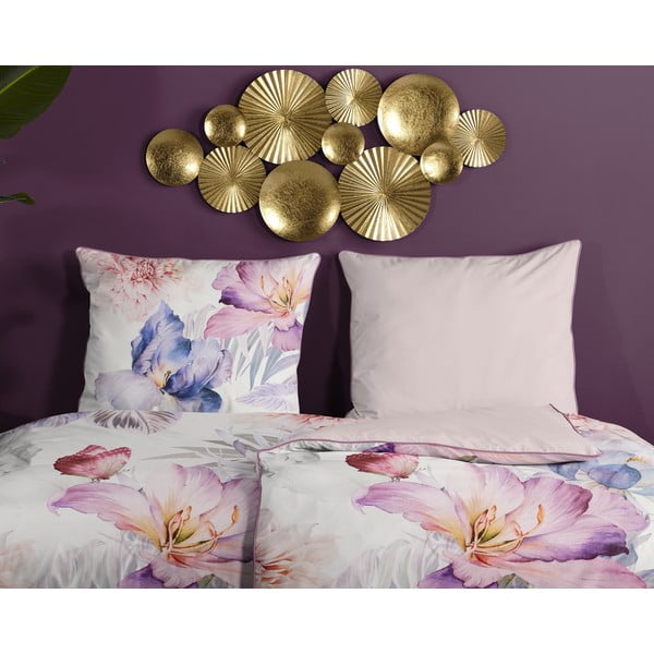 Viengulė patalynė kreminės spalvos iš satino medvilnės 140x200 cm – Descanso-image-2