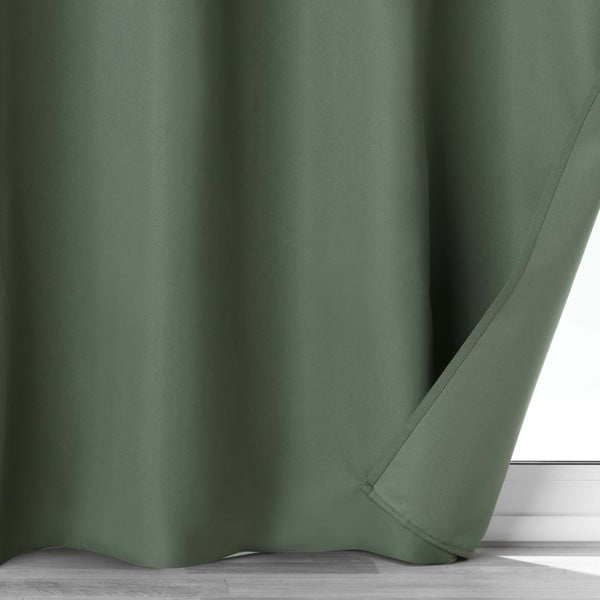 Iš mikropluošto visiškai užtemdo užuolaida khaki spalvos 140x260 cm Obscure – douceur d'intérieur-image-3
