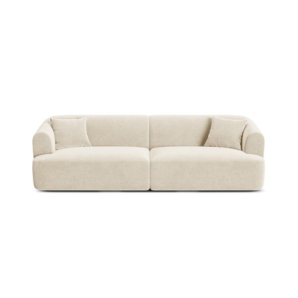 Smėlio spalvos sofa iš velveto 255 cm Campi – Cosmopolitan Design