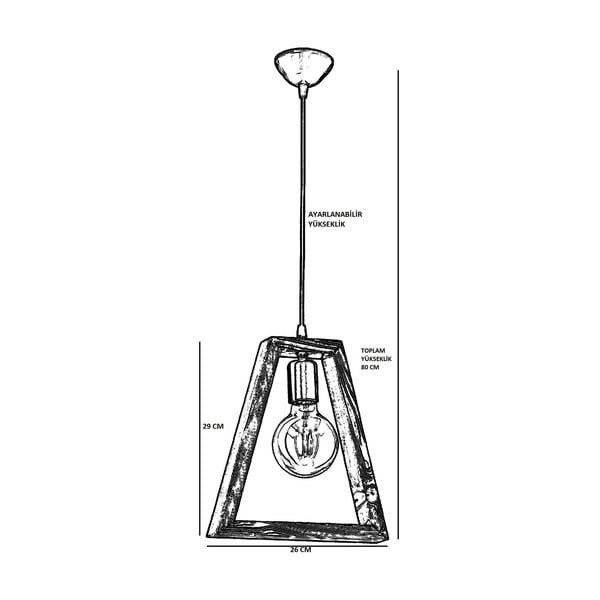 Pakabinamas šviestuvas iš skardinės medienos Geometrik Triangle-image-2