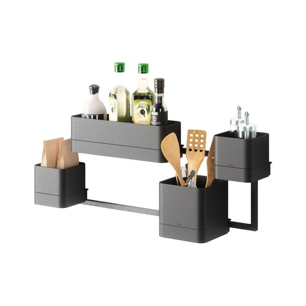 Iš plastiko vazonai 4 vnt. žolelėms/pakabinami ir sieniniai Cubiko – Umbra-image-4