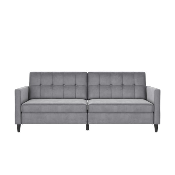 Iš velveto sofa šviesiai pilkos spalvos 203 cm Hartford – Støraa