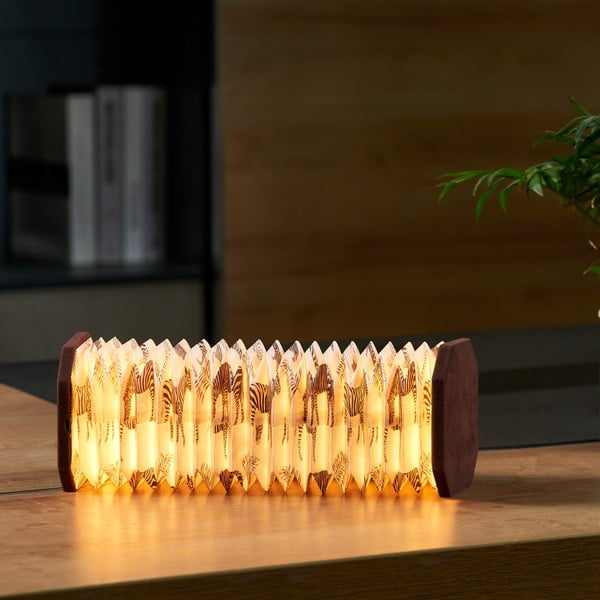 Tamsiai rudos spalvos šviečianti dekoracija USB Velvet Accordion – Gingko-image-3