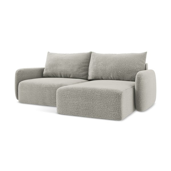 Šviesiai pilkos spalvos sulankstoma/su sandėliavimo vieta kampinė sofa (su dešiniuoju kampu) Kalena – Makamii-image-2