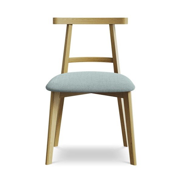 Mėlynos spalvos iš medienos masyvo valgomojo kėdė Ohelo – Makamii-image-1