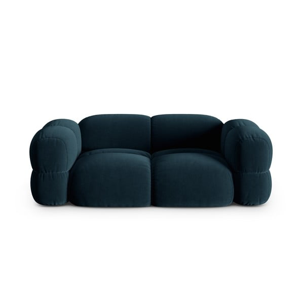 Tamsiai mėlynos spalvos iš velveto sofa 210 cm Loretto – Cosmopolitan Design