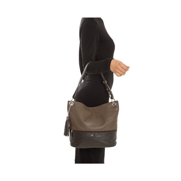 Ruda odinė rankinė Anna Luchini Tote-image-3