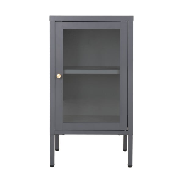 Iš metalo vitrina pilkos spalvos 38x70 cm Dalby – House Nordic