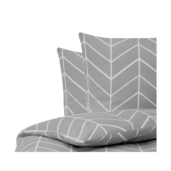 Pilka flanelinė patalynė dvigulei lovai Westwing Collection Yule, 200 x 200 cm-image-2