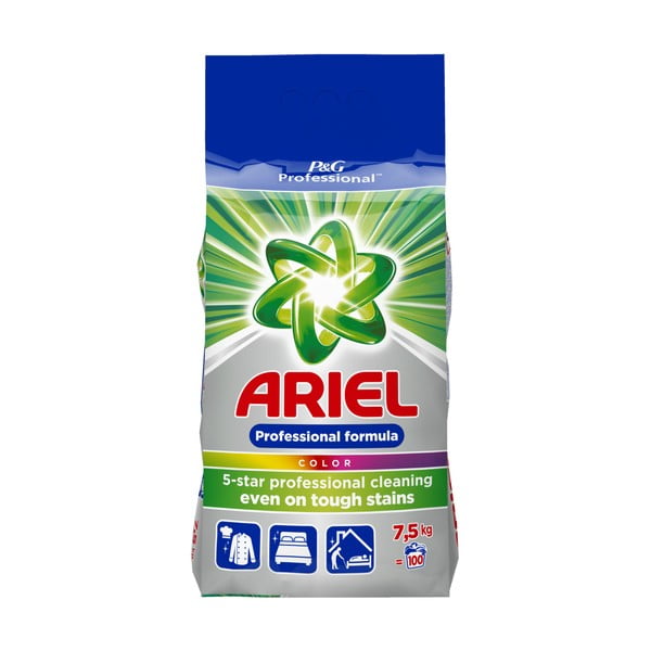Šeimyninė Ariel Professional Color skalbimo miltelių pakuotė, 7,5 kg (100 skalbimo dozių)