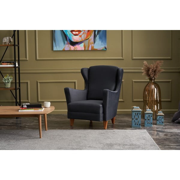 Tamsiai pilkas fotelis Lola Brejer - Artie-image-4