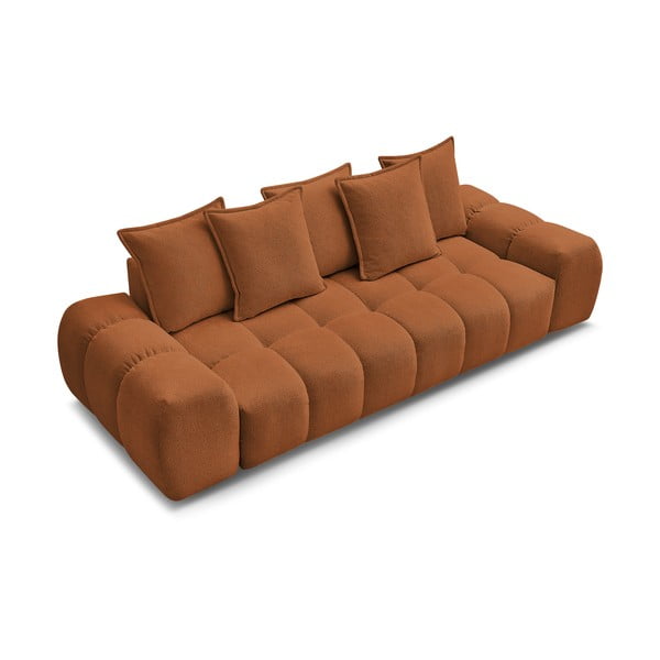 Terakotos spalvos iš šenilinio audinio sofa 278 cm Everest – Bobochic Paris-image-4