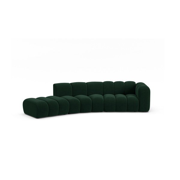 Kampinė sofa tamsiai žalios spalvos (su dešiniuoju kampu) Lupine – Micadoni Home