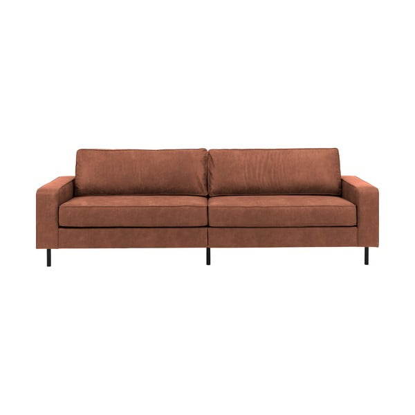 Rudos spalvos sdirbtinės odos sofa Actona Jesolo, 260 cm