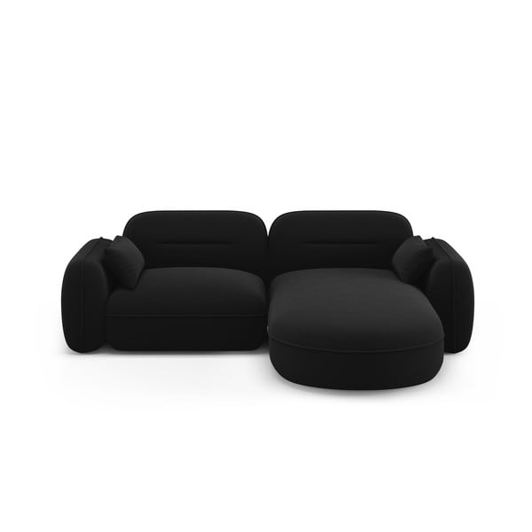 Iš velveto kampinė sofa juodos spalvos (su dešiniuoju kampu) Audrey – Interieurs 86