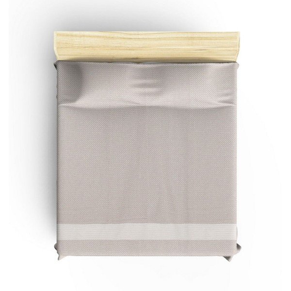 Lovatiesė smėlio spalvos iš medvilnės dvigulei lovai 230x200 cm Seritli – Mijolnir-image-2