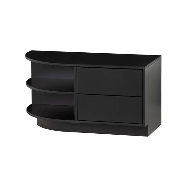 TV spintelė juodos spalvos iš pušies masyvo 78x40 cm Finca – WOOOD-image-3