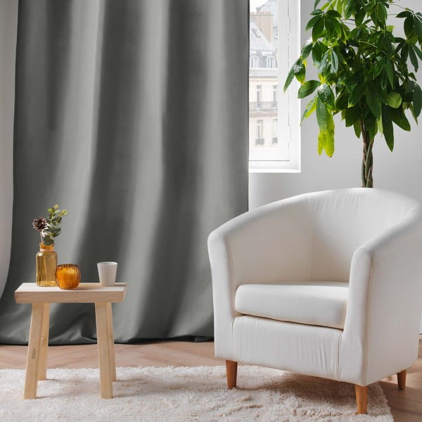 Pilkos spalvos iš mikropluošto termo užuolaida 135x260 cm Micropolar – douceur d'intérieur-image-4