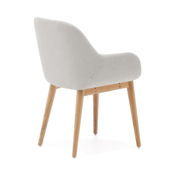 Smėlio spalvos iš audinio valgomojo kėdė Konna – Kave Home-image-3