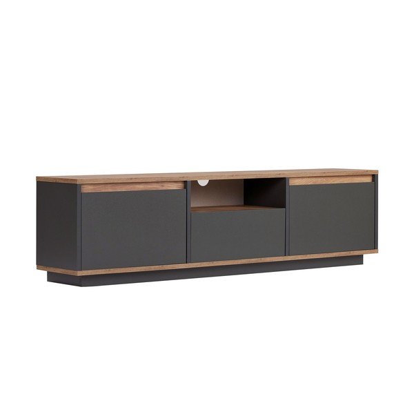 Antracito spalvos TV spintelė 160x42x30 cm Sentinel – Kalune Design
