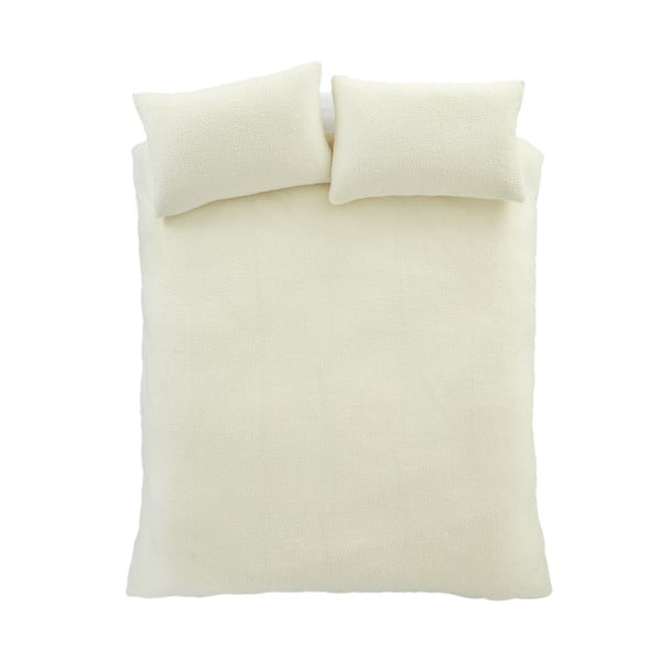 Iš boucle dvigulė patalynė kreminės spalvos 200x200 cm Cosy Boucle – Catherine Lansfield-image-2