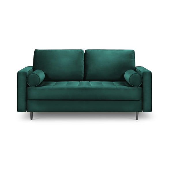 Smaragdo spalvos aksominė sofa Milo Casa Santo, 174 cm