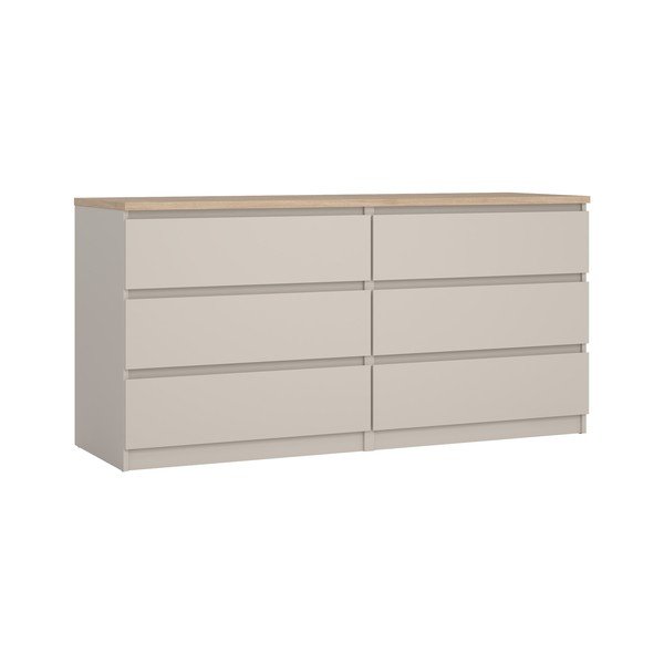 Kreminės spalvos šoninė spintelė 154x76x50 cm Naia – Tvilum