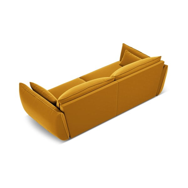 Garstyčių spalvos iš velveto sofa 208 cm Vanda – Mazzini Sofas-image-3