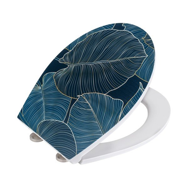 Mėlyna tualeto sėdynė Wenko Big Leaves, 38 x 45 cm-image-2
