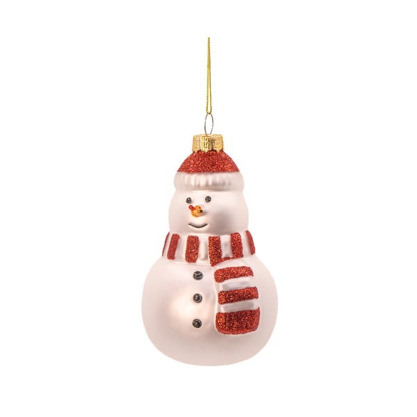 Iš stiklo rankų darbo eglutės papuošimas ø 7 cm Snowman – Sass & Belle