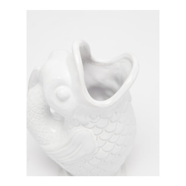 Balta rankų darbo vaza Velvet Atelier Pez-image-1