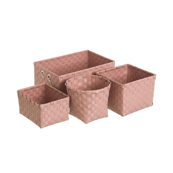 4 miltelių rožinės spalvos saugojimo krepšių rinkinys "Unimasa