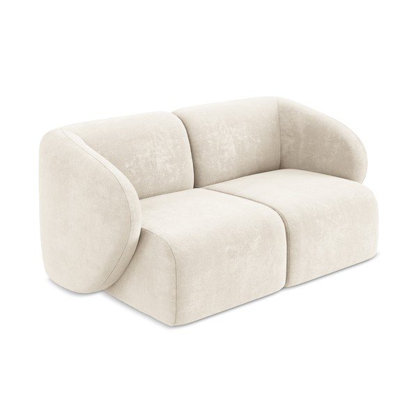 Smėlio spalvos sofa iš šenilinio audinio 174 cm Lani – Makamii-image-2