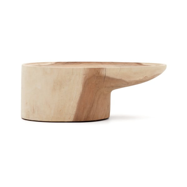 Kavos staliukas iš masyvios munggur medienos natūralios spalvos 50x90 cm Mosi – Kave Home-image-2