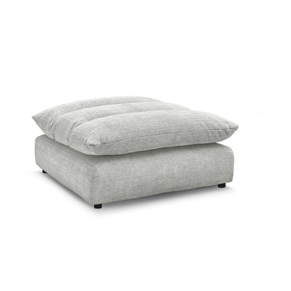 Šviesiai pilkos spalvos taburetė iš šenilinio audinio Neil – Bobochic Paris